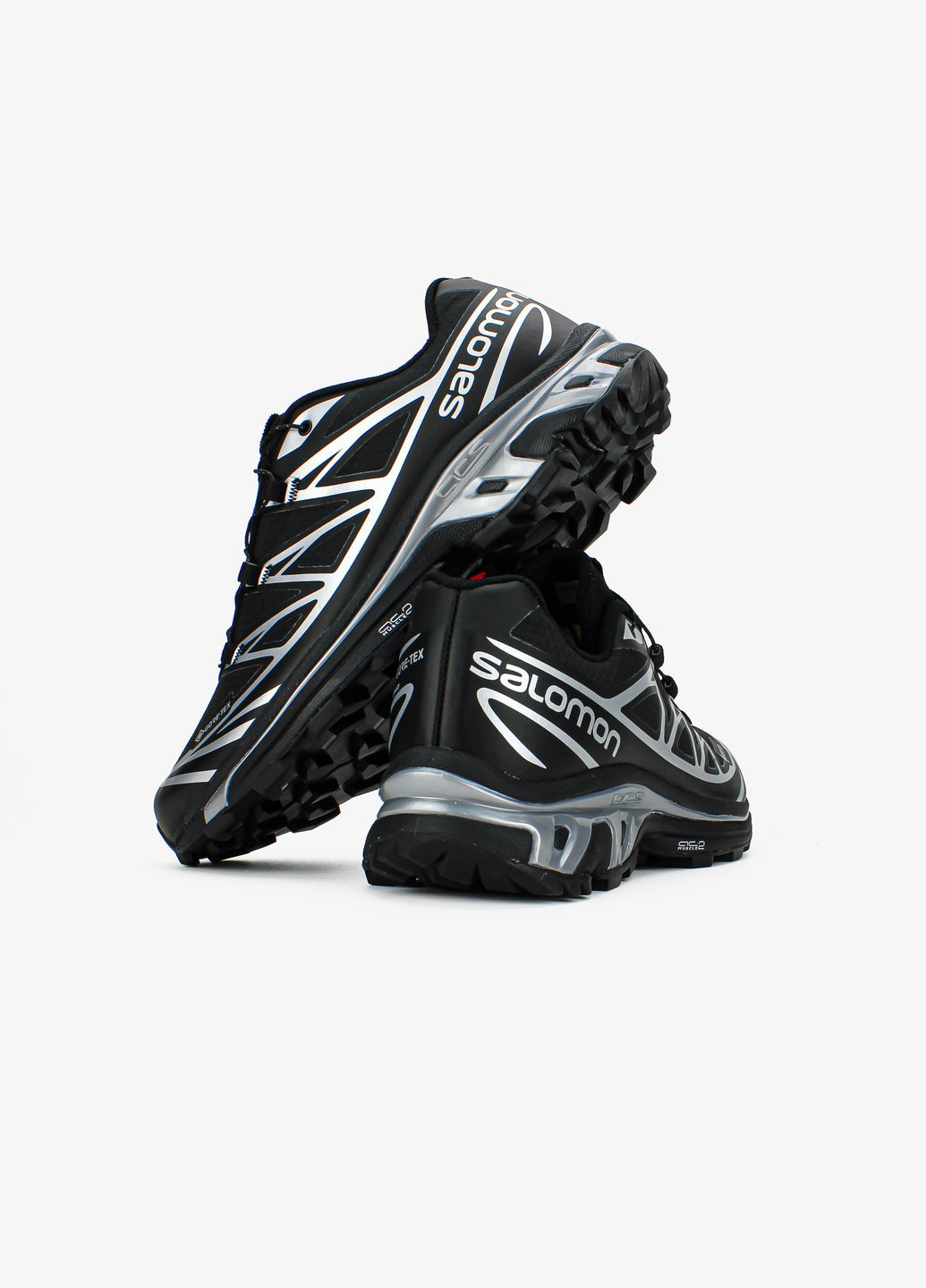 Черные демисезонные кроссовки мужские salomon xt-6 adv gore-tex black silver | саломон хт-6 черные No Brand