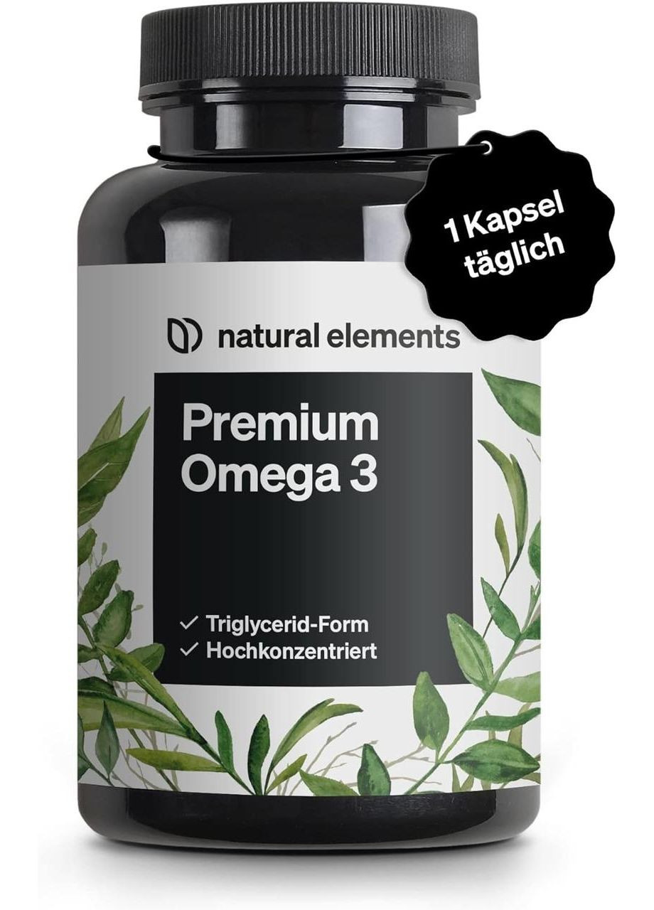 Риб'ячий жир Омега-3 1000 мг 120 капсул Natural Elements (314693640)