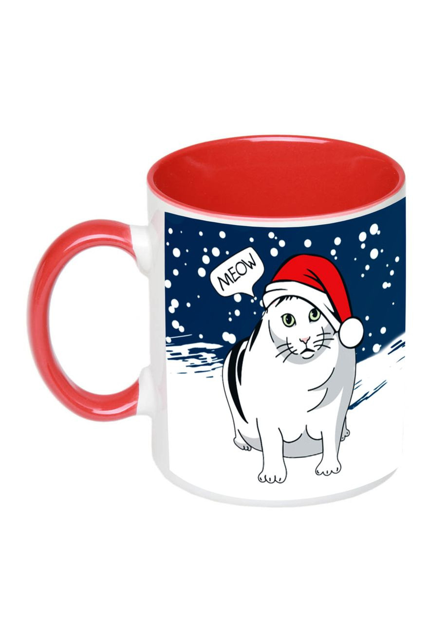 Чашка с принтом "Кот Бендер" / Кружка новогодняя с символом года 330мл (цвет чёрный) (16718) No Brand (312487671)