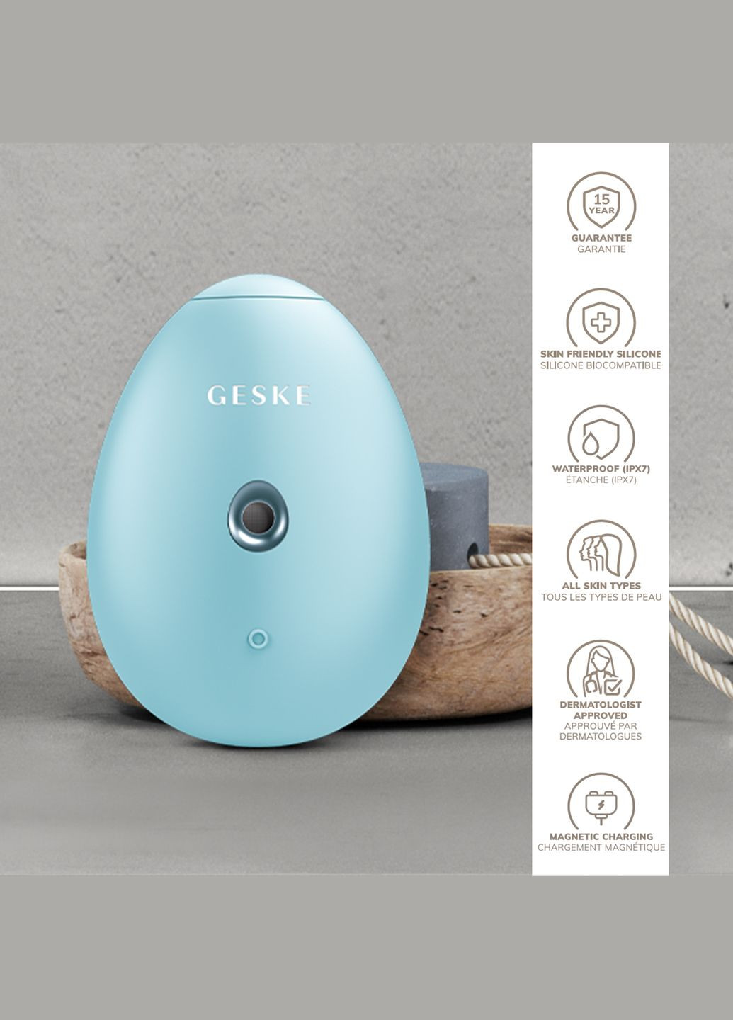 Электронный освежитель для увлажнения лица Facial Hydration Refresher 4в1 turquoise GESKE (341525883)