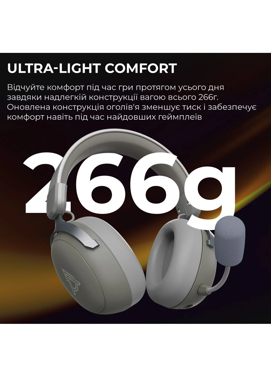 Bluetooth-гарнітура AHM08 MAX 3-Mode Grey (AHM08-MAX-GW) Ajazz (389370374)
