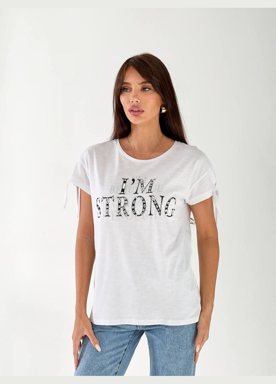 Жіноча футболка з написом Fashion - (336214715)