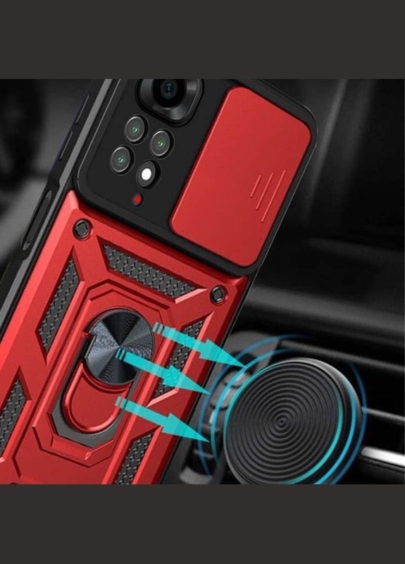 Ударопрочный чехол Camshield Serge Ring для Xiaomi Redmi Note 11 (Global) / Note 11S Red No Brand (340063407)