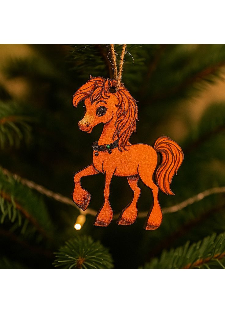 Декоративная игрушка-декор Лошадка 6х7 см Оранжевый (DN-887) Luxyart (368290336)