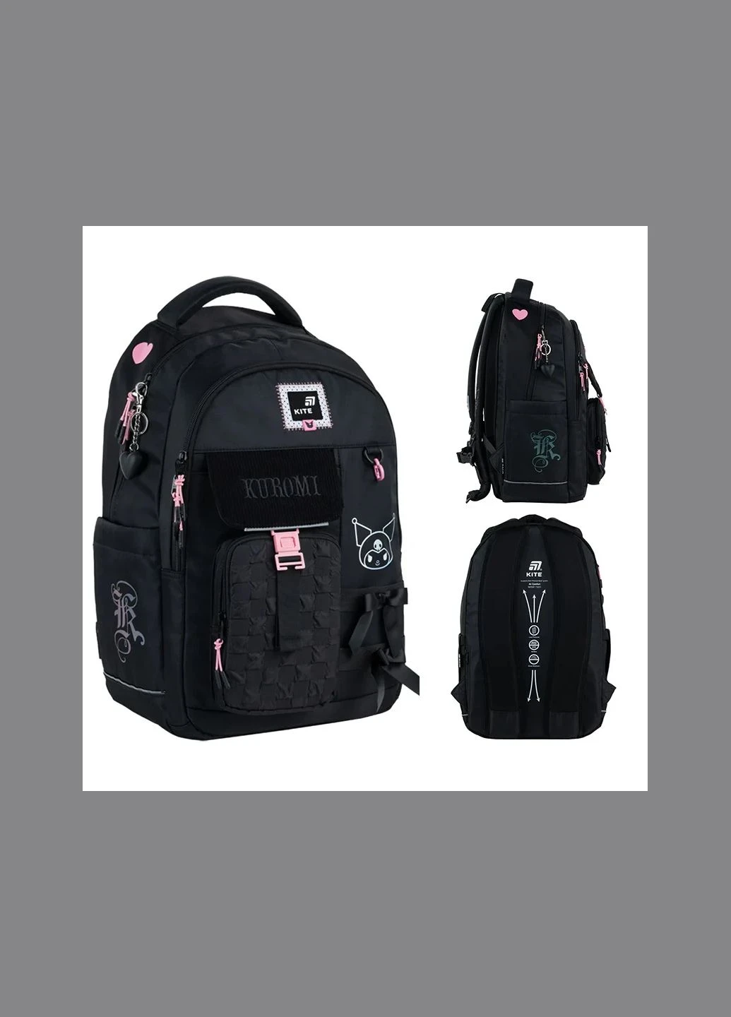 Рюкзак для девочки Education teens Kuromi HK25-2597L Kite (326601698)