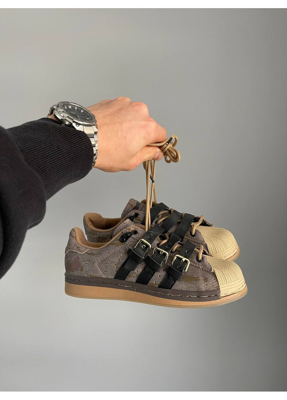 Кросівки жіночі Adidas Superstar Rabbit Hole Brown Black | Адідас Суперстар Кроляча нора коричневі No Brand коричневі демісезони (360535103)