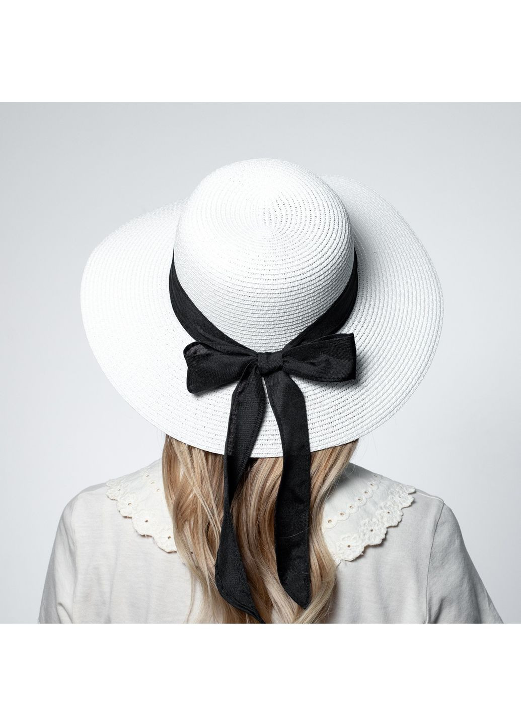 Капелюх із середніми полями жіночий папір білий COCO LuckyLOOK 842-978 (322790081)
