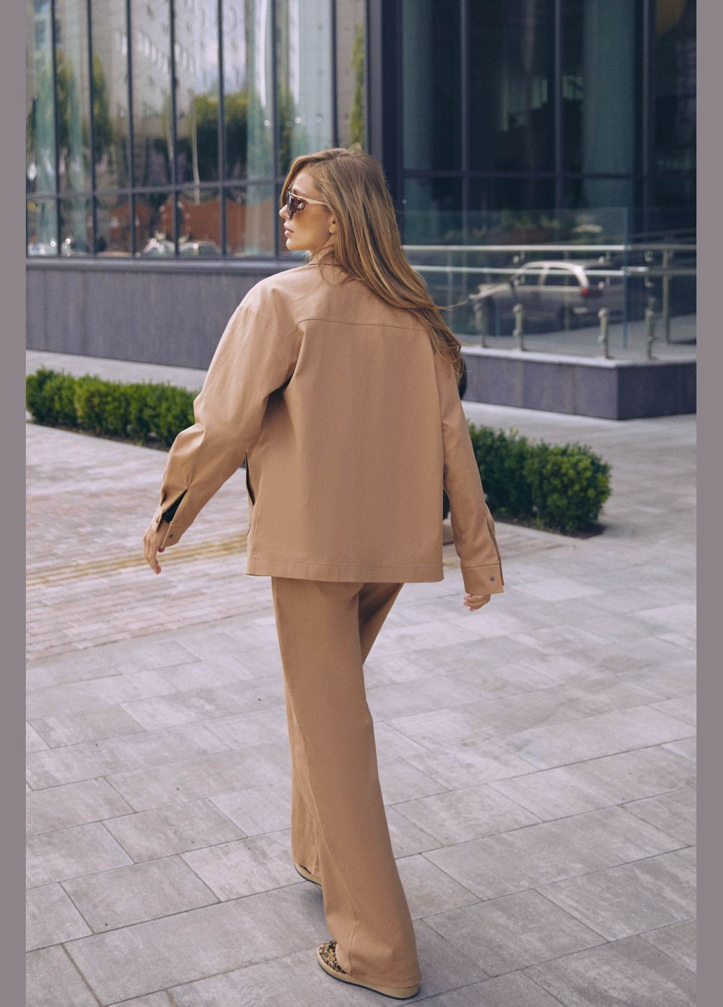 Коричневая повседневный рубашка однотонная ST-Seventeen