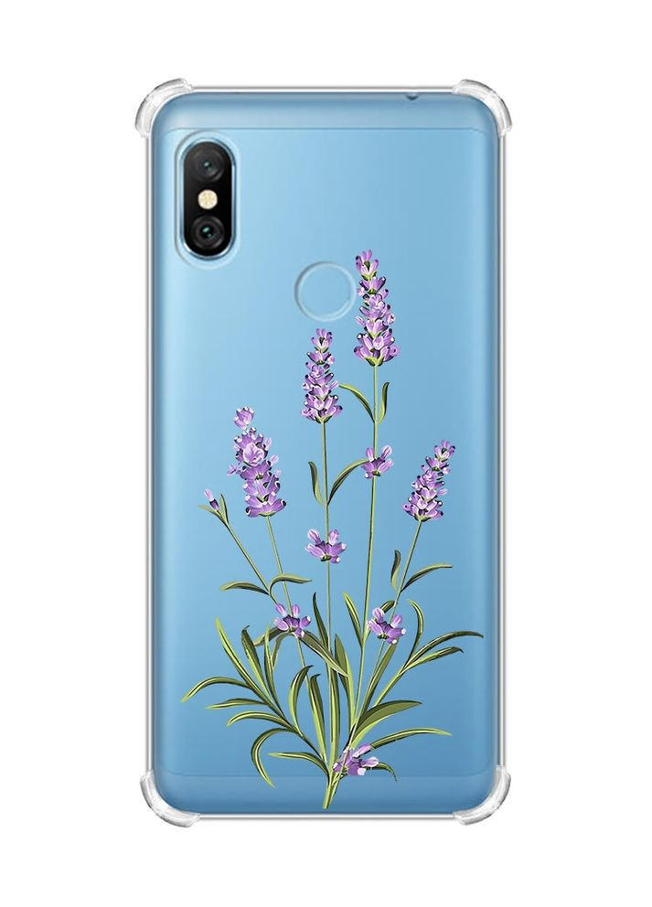 Чехол с утолщёнными углами для Xiaomi Redmi Note 6 Pro:: Веточки лаванды (принт 266) Creative (359485464)