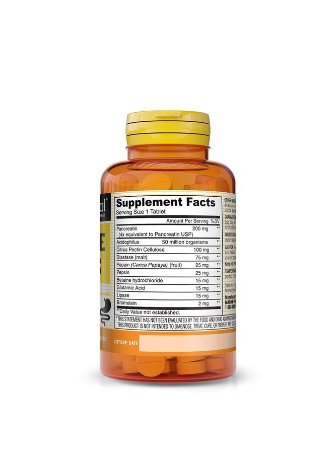 Пищеварительные ферменты, Digestive Enzymes,, 90 таблеток Mason Natural (330626689)