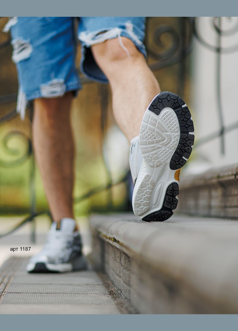 Серебряные летние кроссовки мужские Sayota Gel