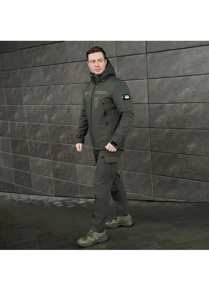 Армійська чоловіча куртка SoftShell весна/осінь хакі No Brand (360890472)