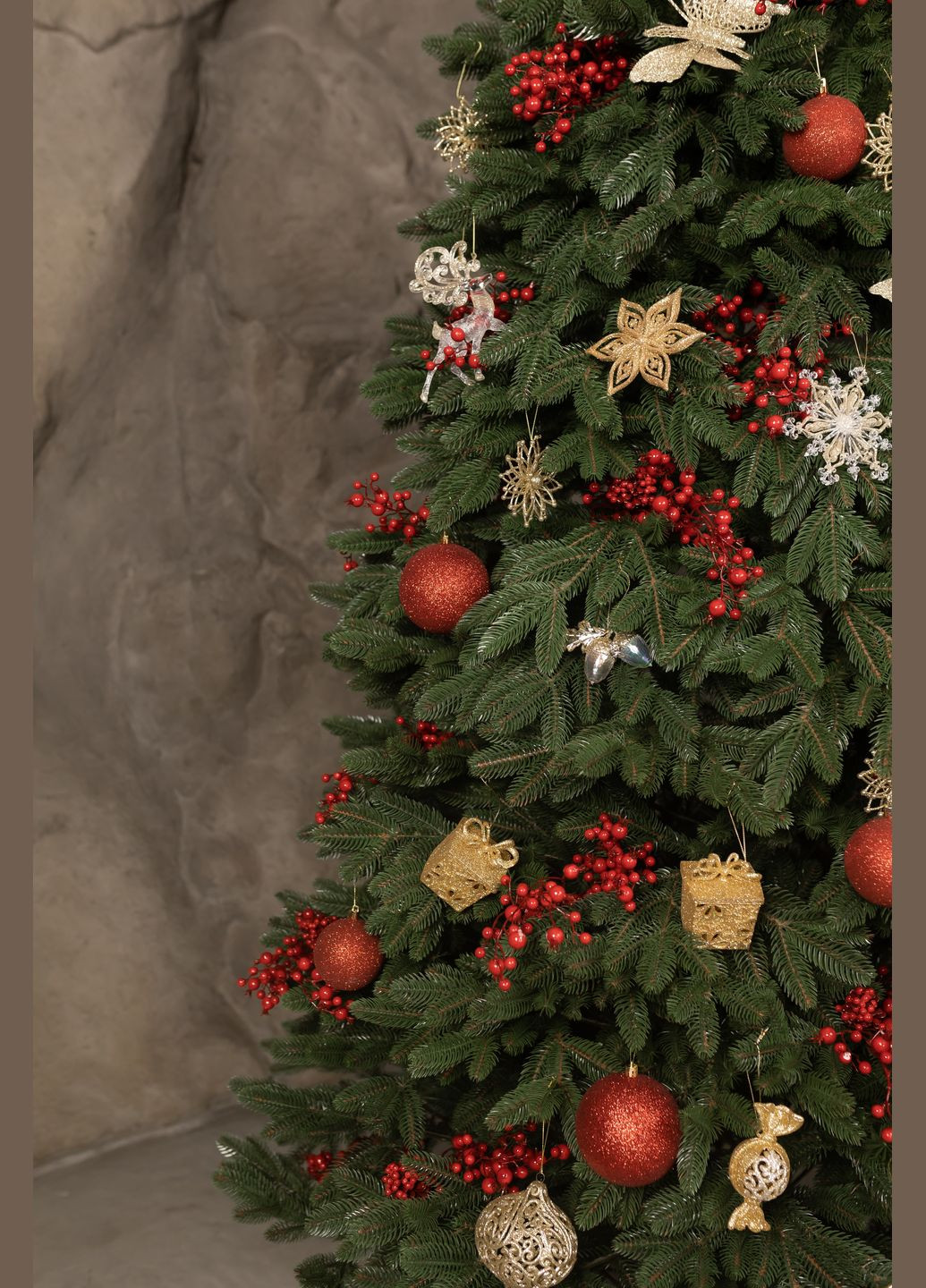 Искусственная литая елка Букингем Зеленая 2.30м с подставкой на 30% больше веточек Yalunka Tobi (347585328)