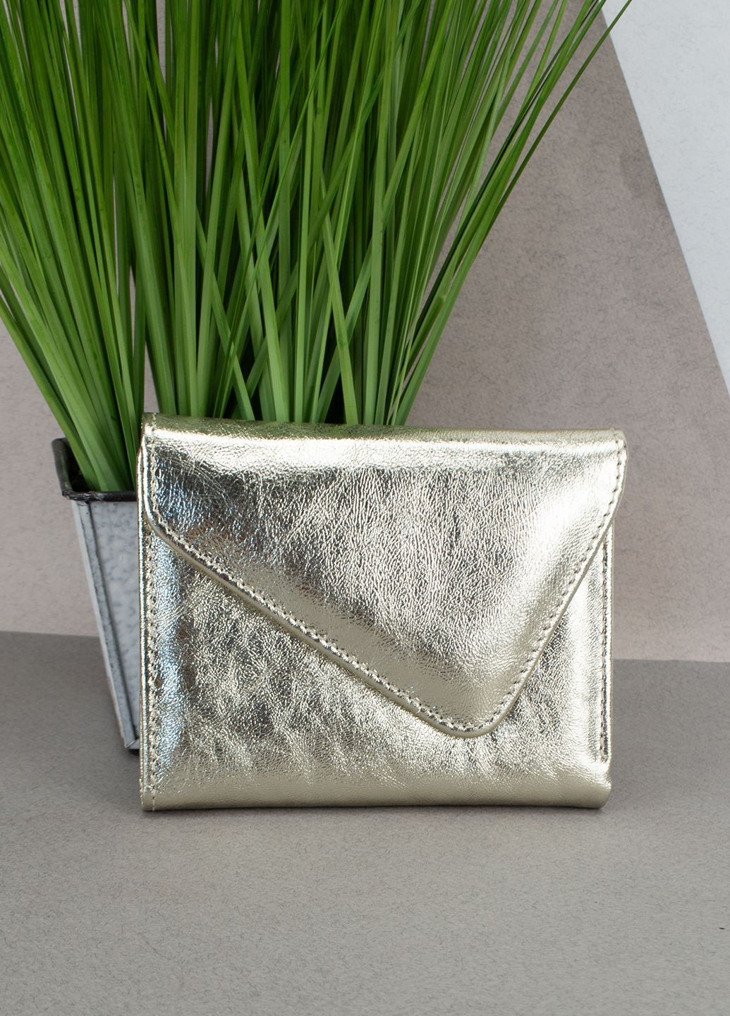 Подарунковий жіночий набір №90: гаманець Sabrina + обкладинка на паспорт золотий HandyCover (305849027)