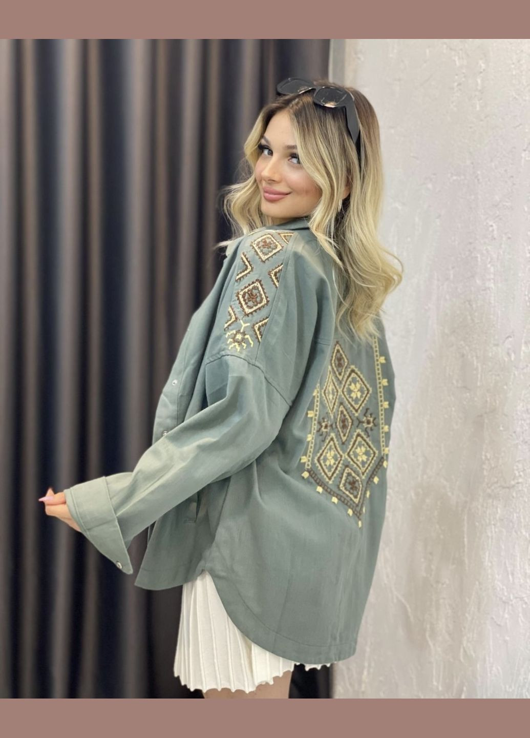 Зеленая рубашка ESQ