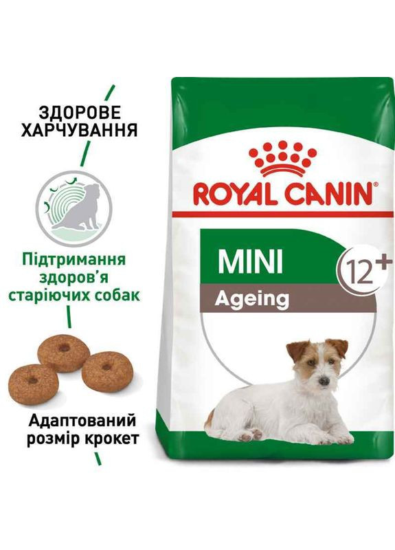 Сухий корм Mini Ageing 12+ для собак дрібних порід старше 12 років 0,8 кг Royal Canin (289727894)