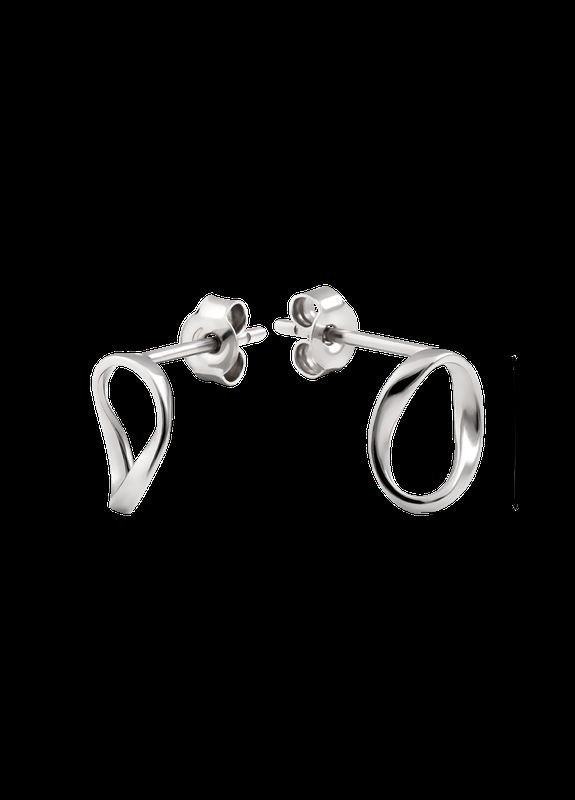 Серебряные серьги пуссеты перекрученный овал без камней No Brand (333705872)