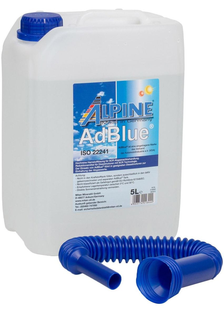 Раствор мочевины AdBlue ISO 22241 5л 9004-5 Alpine (352762387)