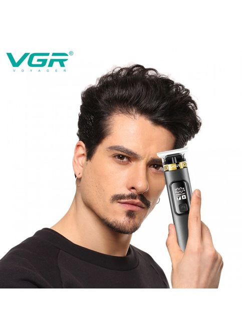 Триммер для стрижки и окантования волос VGR V-985 Professional, 4 насадки, LED Display Turbo режим MDR No Brand (371794247)