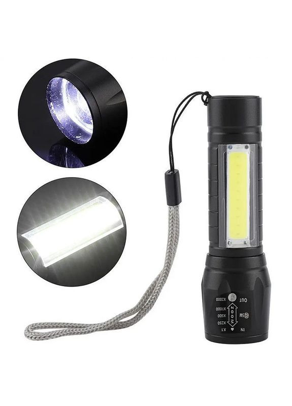 Фонарик ручной Фонарь Box (USB Gharge) Black Toto (301472121)