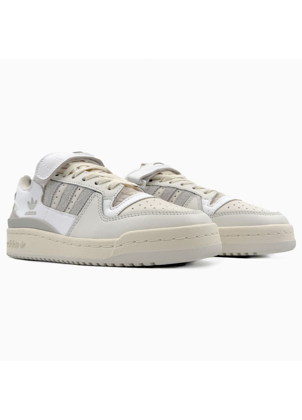 Белые летние кроссовки adidas forum cream white адидас форум No Brand