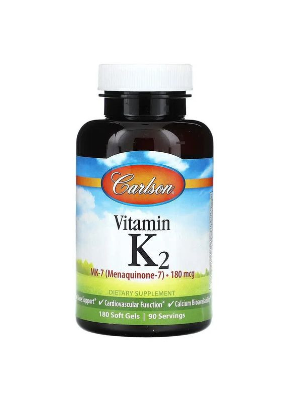 Витамин K2 Carlson 180 мкг, 180 капсул Carlson Labs (361349227)