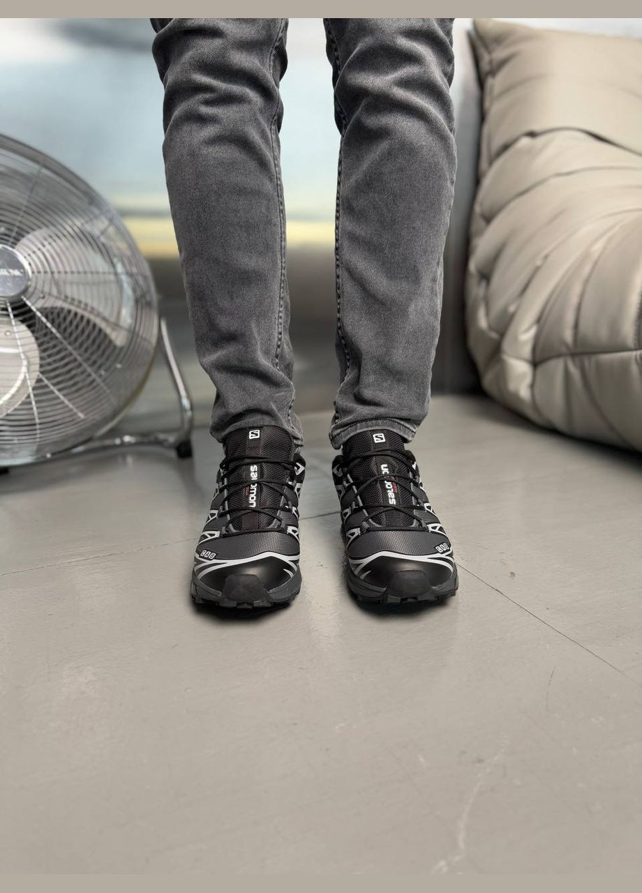 Черные зимние кроссовки зимние мужские salomon xt-6 winter gore-tex black gray termo fleece | саломон хт-6 черные серые термо с флисом No Brand