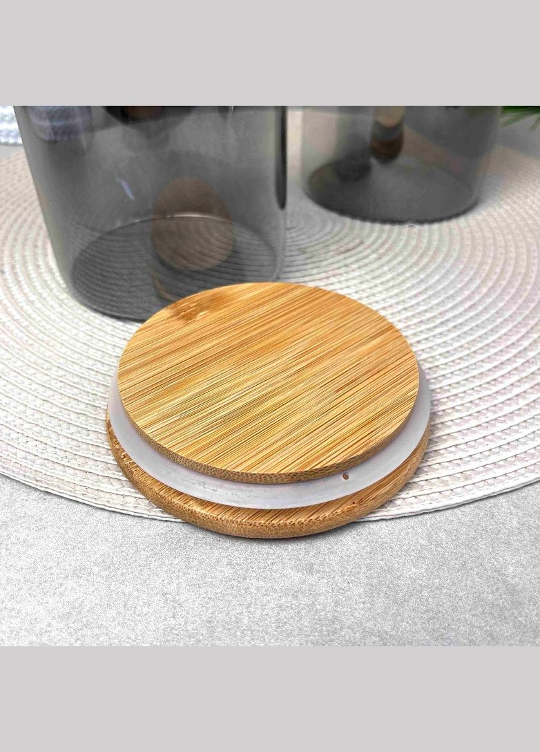 Графітова скляна банка для сипучих продуктів 950мл Smokey Topaz No Brand (366818130)