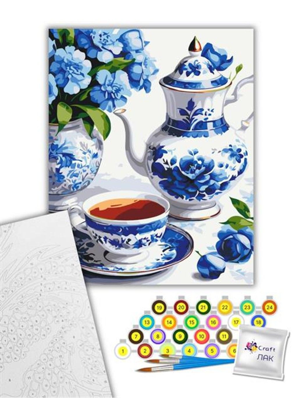 Картина за номерами Натюрморт у блакитних тонах 40х50 см (12040-AC) Artcraft (331298901)