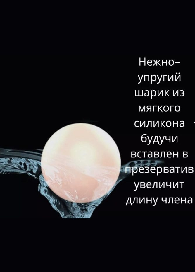 Мягкий шарик - удлинитель для презервативов OLO (329741889)