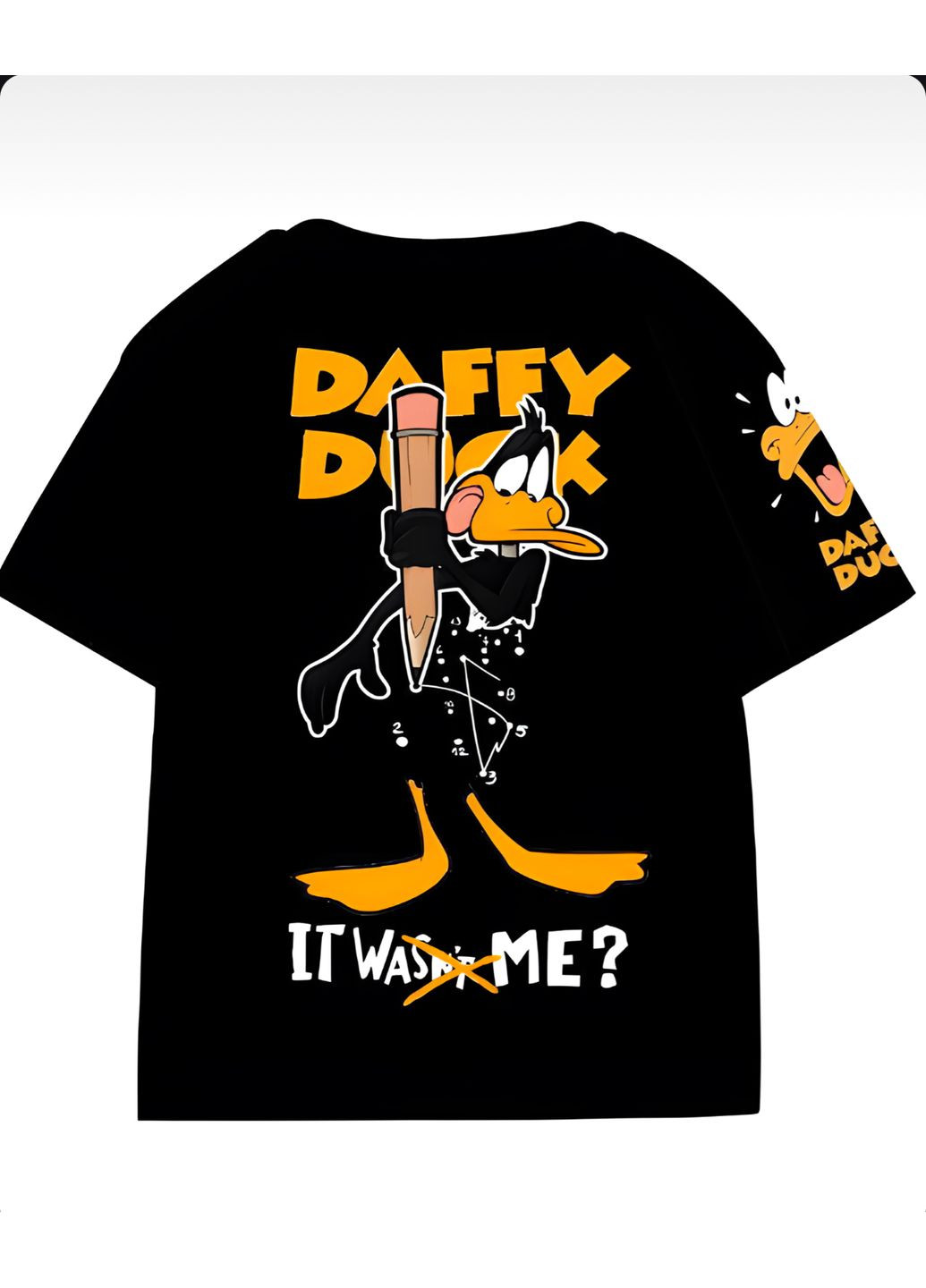 Черная летняя футболка donald duck (дональд дак) trw9787452 Disney футболка оверсайз
