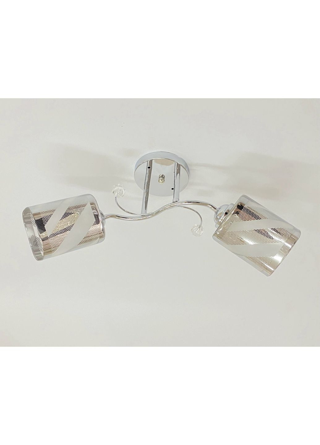 Потолочная люстра на 2 плафона 6247E/2 Хром Valeso (366546787)