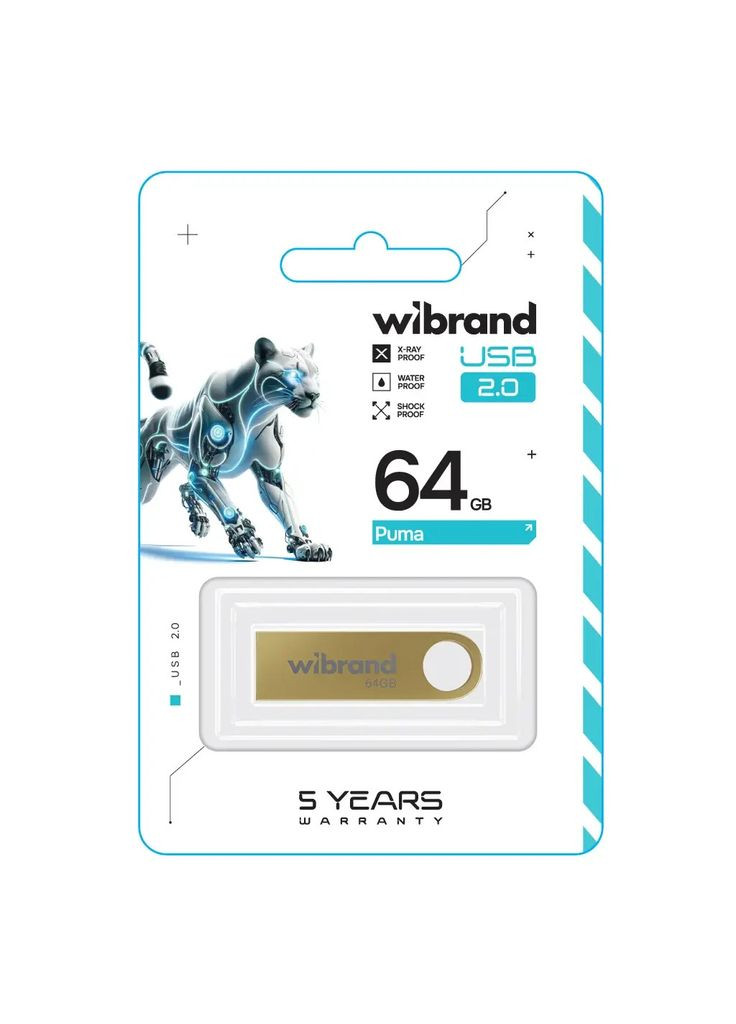 USB флеш накопитель 64GB Puma Gold USB 2.0 (WI2.0/PU64U1G) Wibrand (315720921)