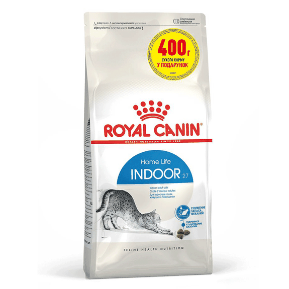 Indoor - Сухой корм с птицей для домашних кошек - 1,6 кг + 400 г Royal Canin (380405732)