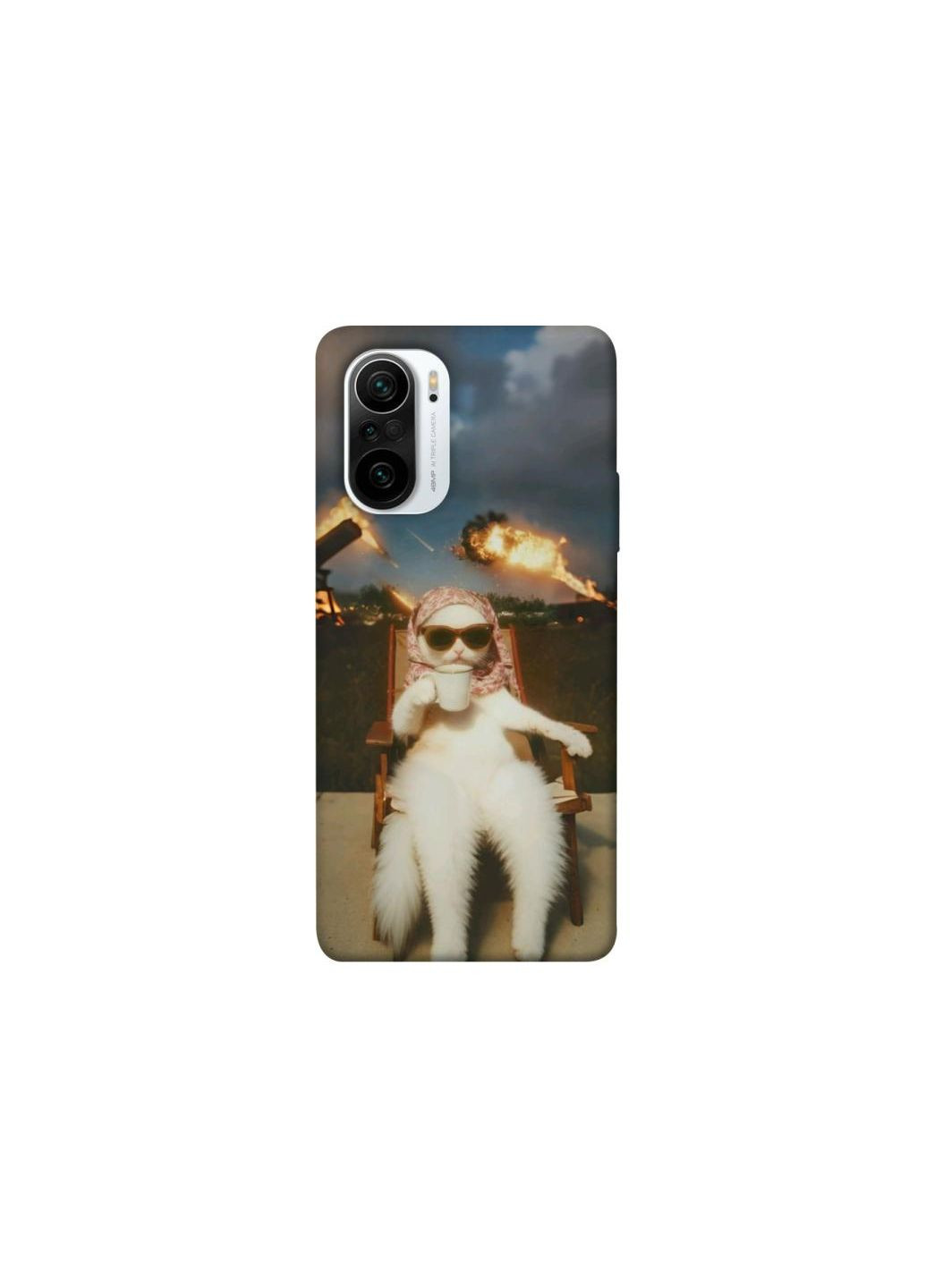 Чехол на Xiaomi Redmi K40 / K40 Pro / K40 Pro+ / Poco F3 cat explosion Frontalka (356092542)