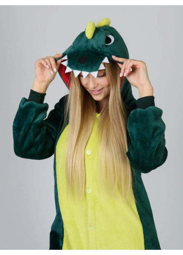 Піжама кігурумі Зелений дракон (динозавр) L (165-175 см) Jamboo (369669376)