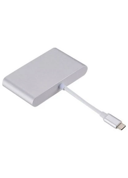 Концентратор USB3.1 Type-C to 1хHDMI, 1хRJ-45, 1хUSB 3.0, 1хUSB Type-C Fe (Multiport USB 3.1 Type-C to HDMI-RJ45) Dynamode (397091485)