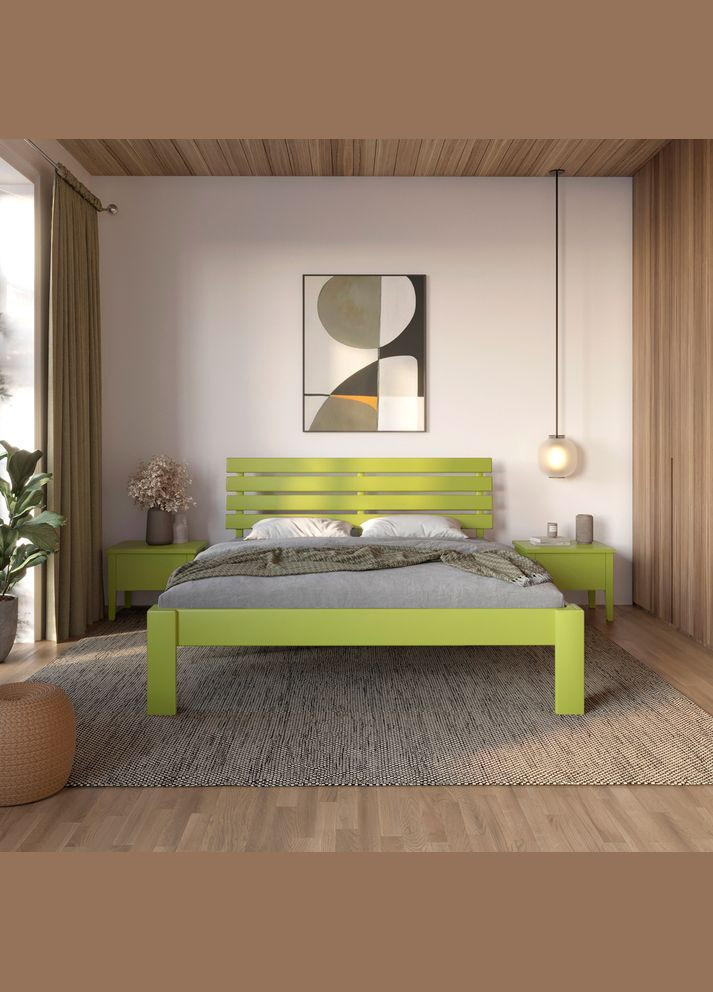 Двоспальне дерев'яне ліжко Техас (S3050G70Y) 180х200 см (MBG-7018) Mebigrand (368283074)