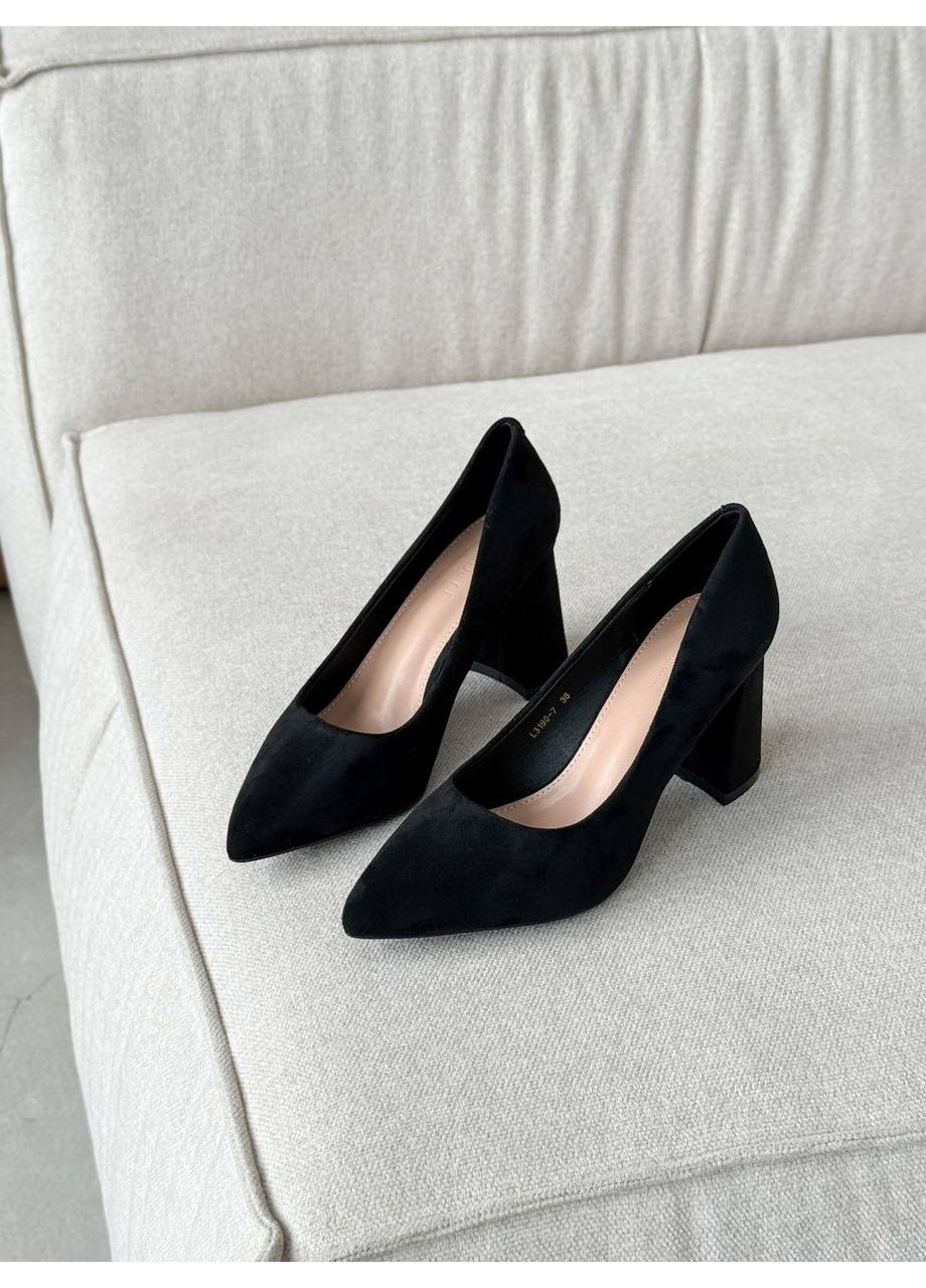 No Brand Стильные женские туфли черный з искусственная замша, — всесезон (360392798)