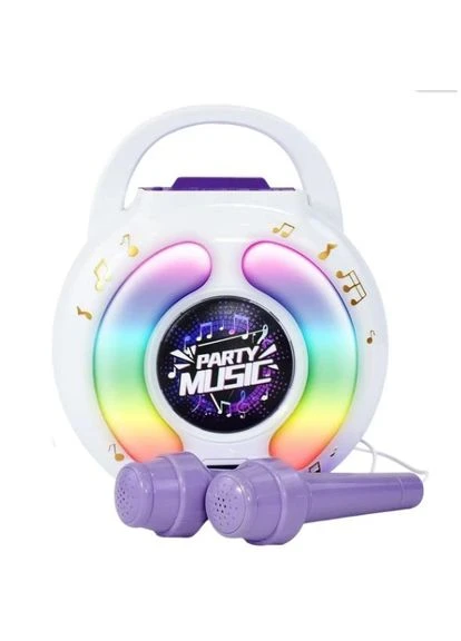 Набор "Караоке", колонка, 2 микрофона, 10 песен на английском, Bluetooth MIC (315391977)