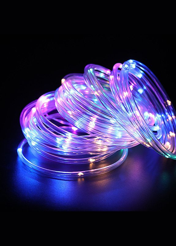 Уличная гирлянда Трубка на солнечной батарее 12 метров 100 LED RGB No Brand (315439990)