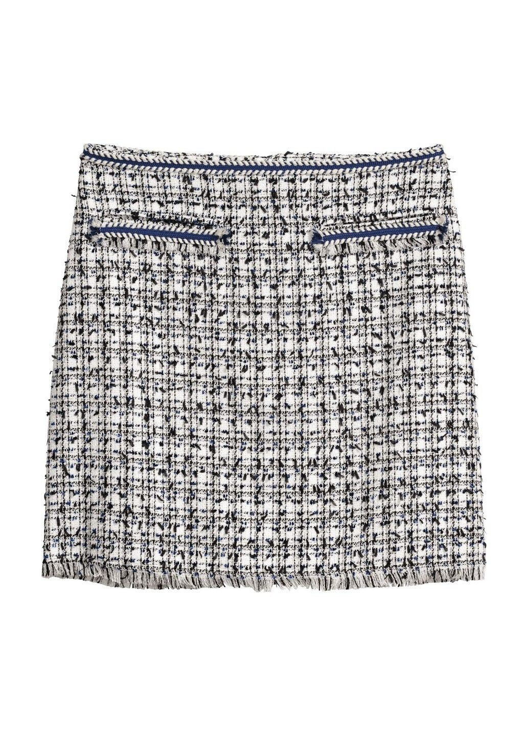 Белая в горошек юбка H&M