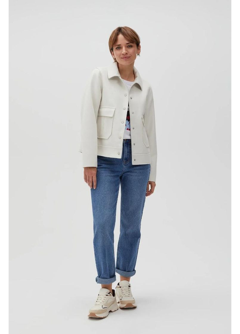 Бежевая демисезонная куртка Moodo