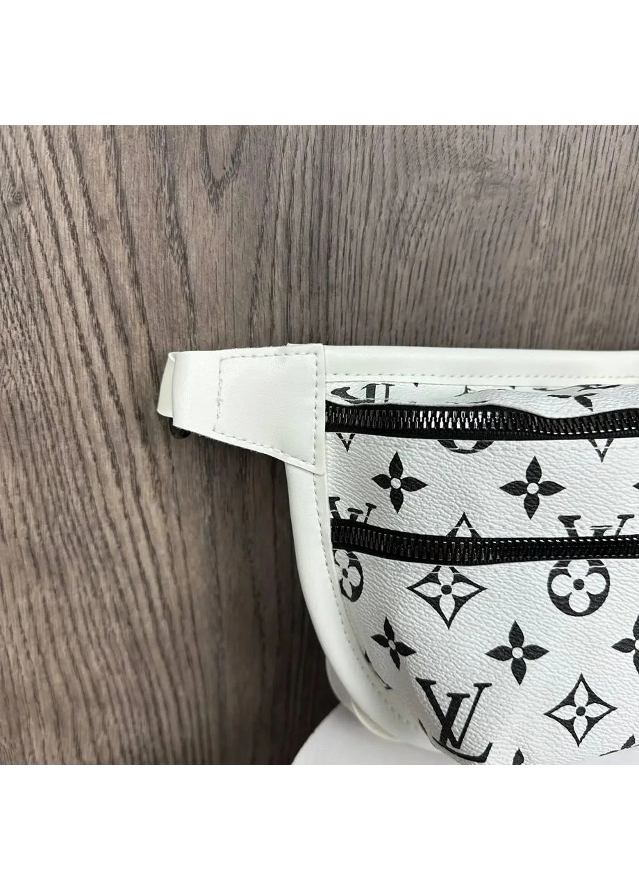 Сумка бананка жіноча поясна стильна крос-боді маленька коричнева No Brand (394176887)
