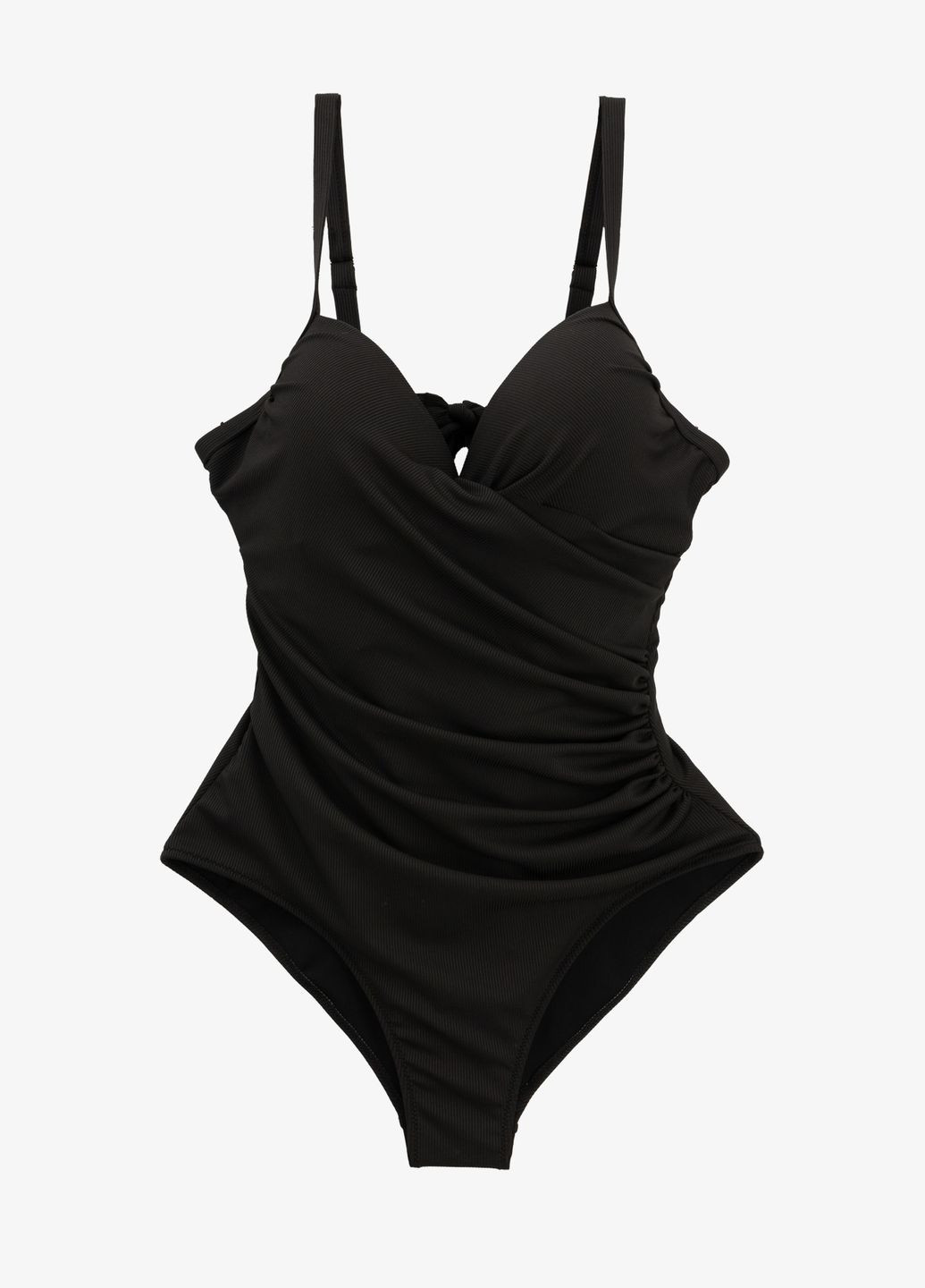 Чорний купальник однотонний закритий w31807-2 shop (2000990917379) On me