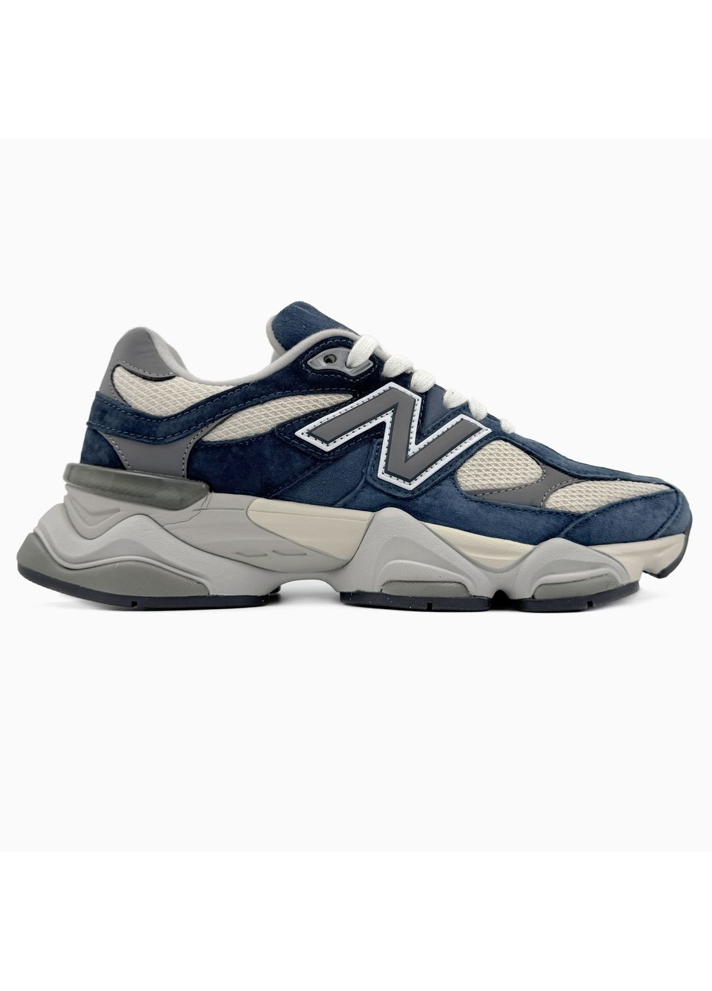КРОССОВКИ ЖЕНСКИЕ NEW BALANCE 9060 INDIGO BLUE / GREY НЬЮ БЕЛАНС 9060 No Brand серые демисезоны (368868656)