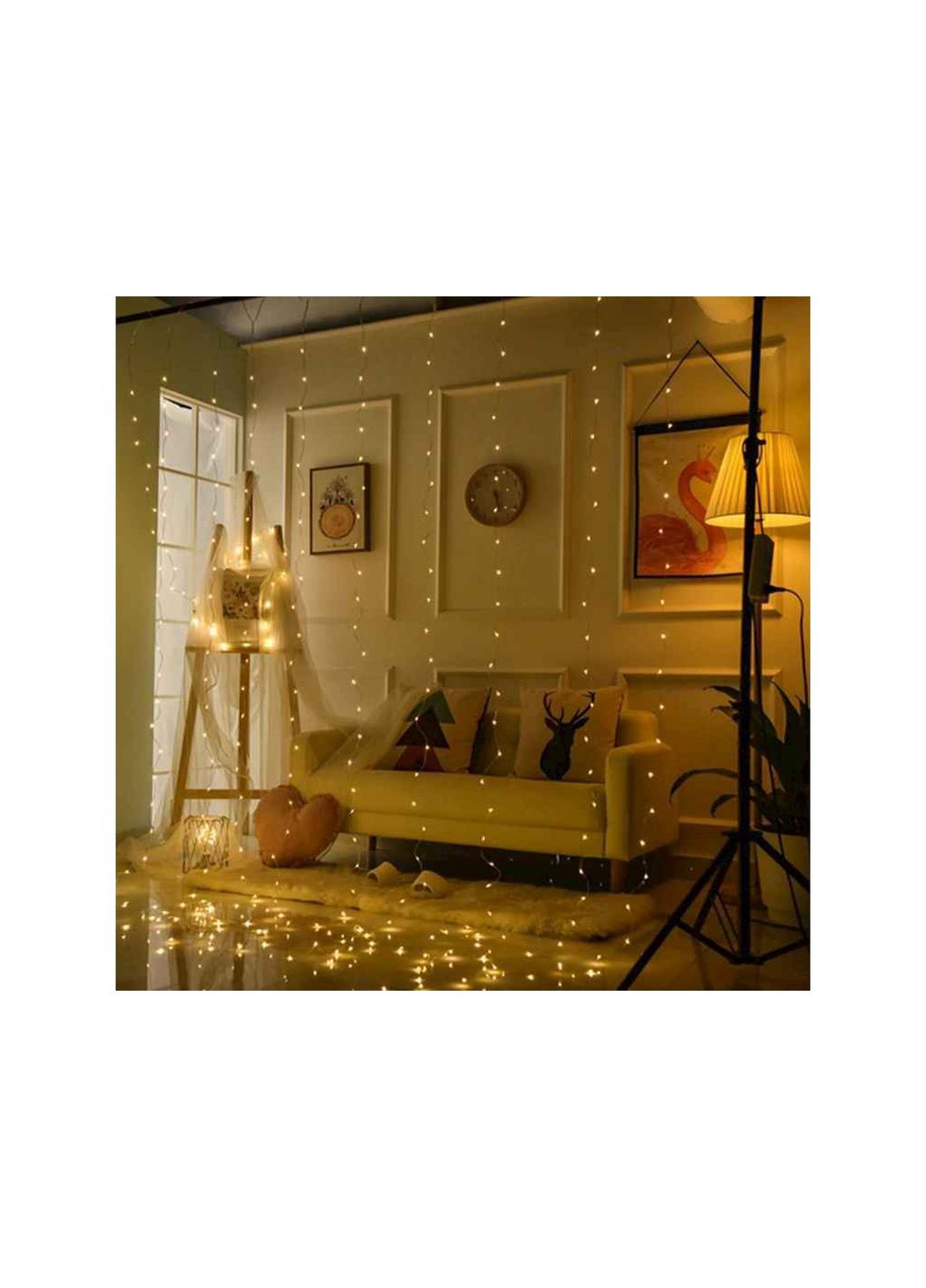 Гирлянда 3*2м на батарейке с USB ZABI-31 3*3 GR TLT (369620153)