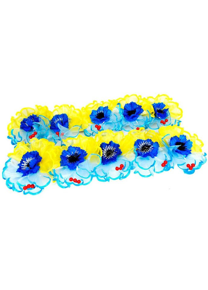 Набір для дівчаток Бантики патріотичні з волошкою 0108-379, 10 шт No Brand (330604492)