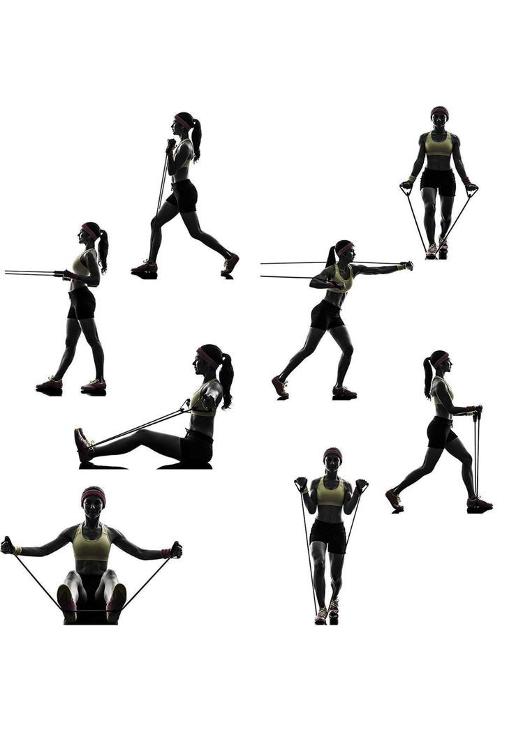 Эспандер трубчатый с ручками York 17- 20кг, черный York Fitness (301865671)