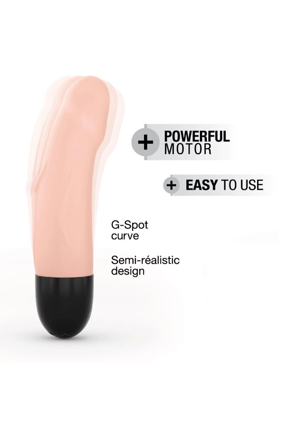 Вібратор Real Vibration S Flesh 2.0, діаметр 3,7см, перезаряджається, для точки G Dorcel (316231629)